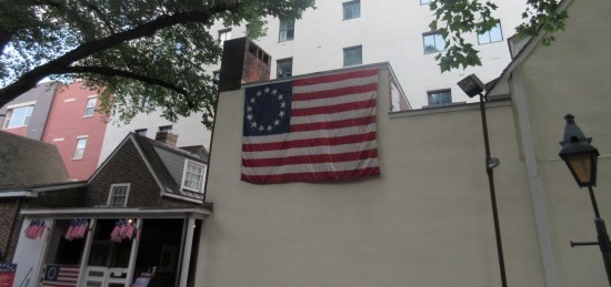 Betsy Ross flag outside!